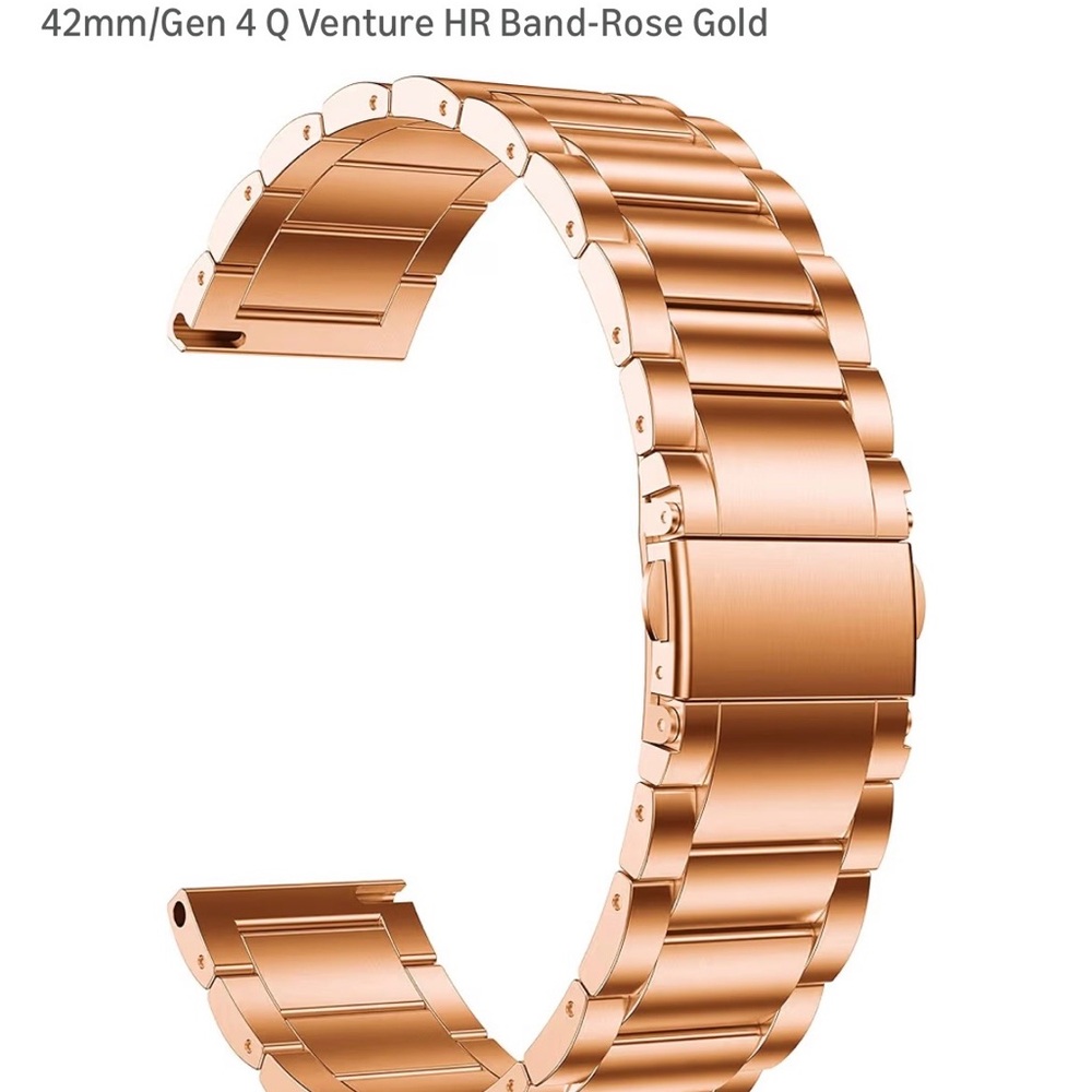 Rose Gold Metal Link Bracelet Band for 42mm Smartwatch